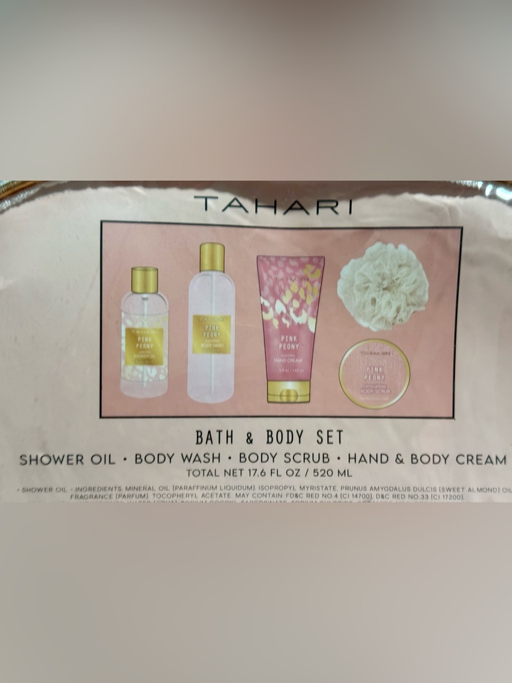 Tahari Bath & Body 5 piece Set -NIB, floral pink peony scent. - Picture 3 of 4